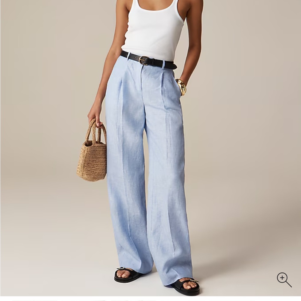 J Crew French blue  Women's Wide-Leg Pants size 8 tall